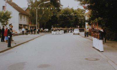 Die Wache der St. Lambertus Schützenbruderschaft Langenberg e.V. im Jahre 1981. 
Wachhabender: Klaus Horstkemper